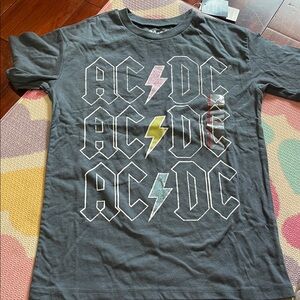 AC/DC Kids Graphic T-Shirt - Gray XXS NEW